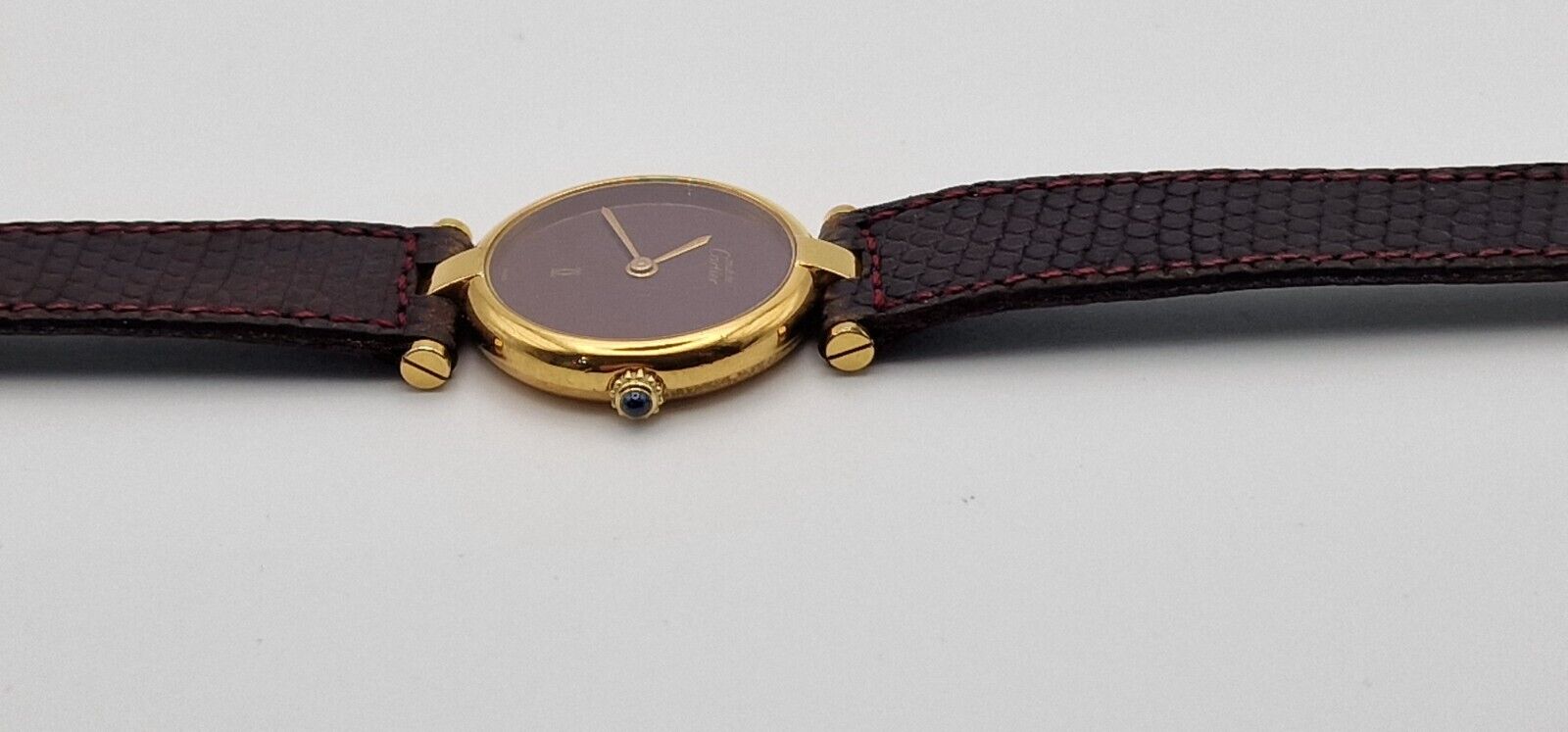 Must de Cartier Ladies Watch, Burgundy Dial – photo 10