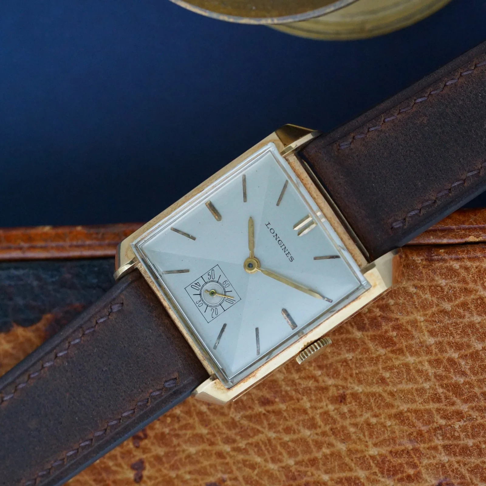 Longines 14k Yellow Gold Rectangular Dress Watch – photo 9