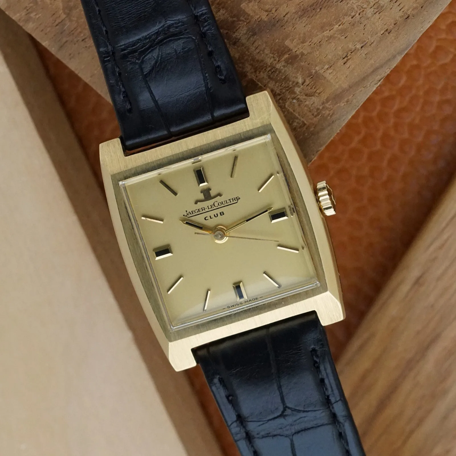 Jaeger-LeCoultre Vintage Club 18K Gold Cushion Watch