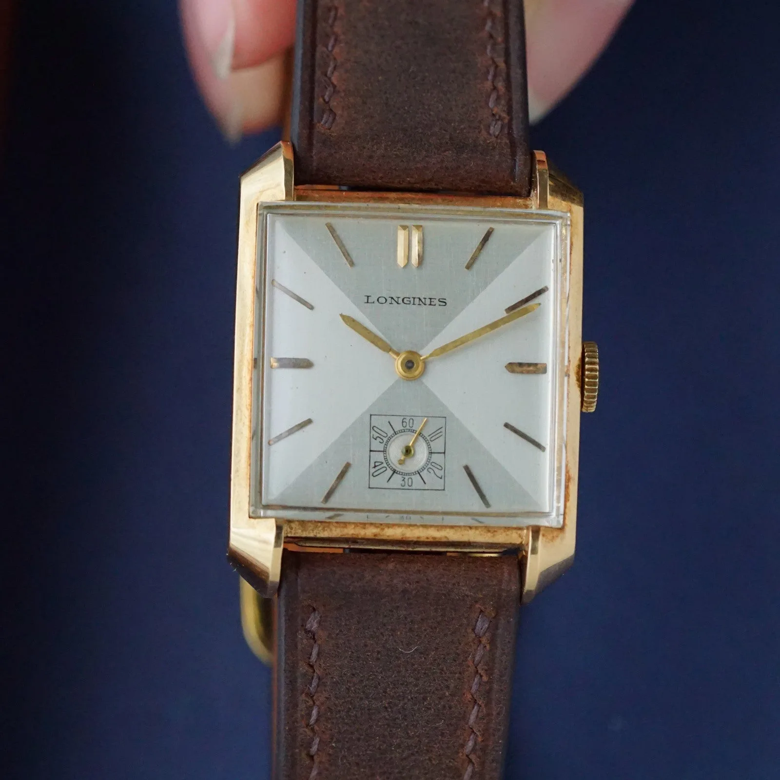 Longines 14k Yellow Gold Rectangular Dress Watch – photo 3