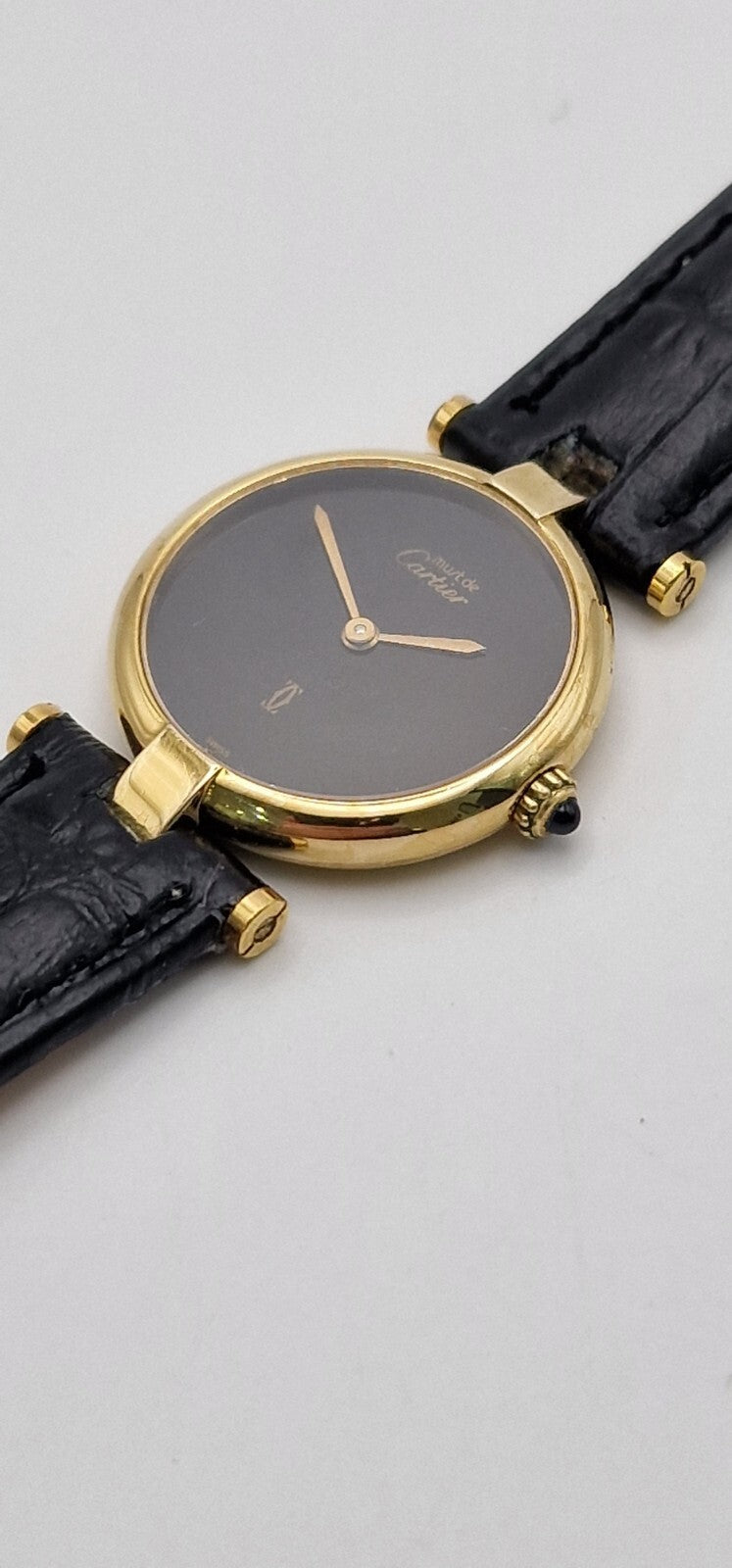 Must de Cartier Vendome Ladies Watch, Black Dial – photo 7