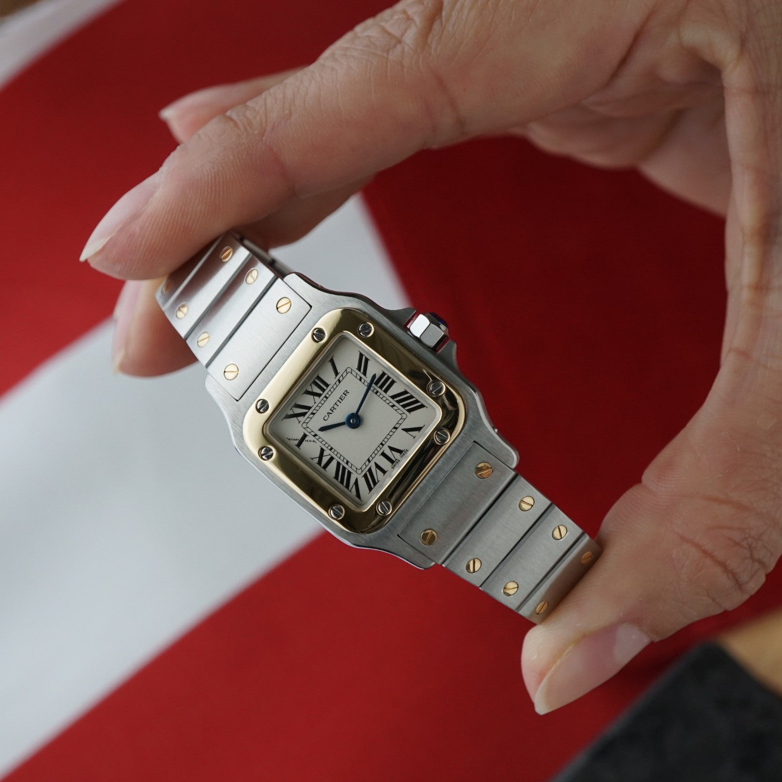 Cartier Santos Galbee Two Tone Steel Gold Watch – photo 4