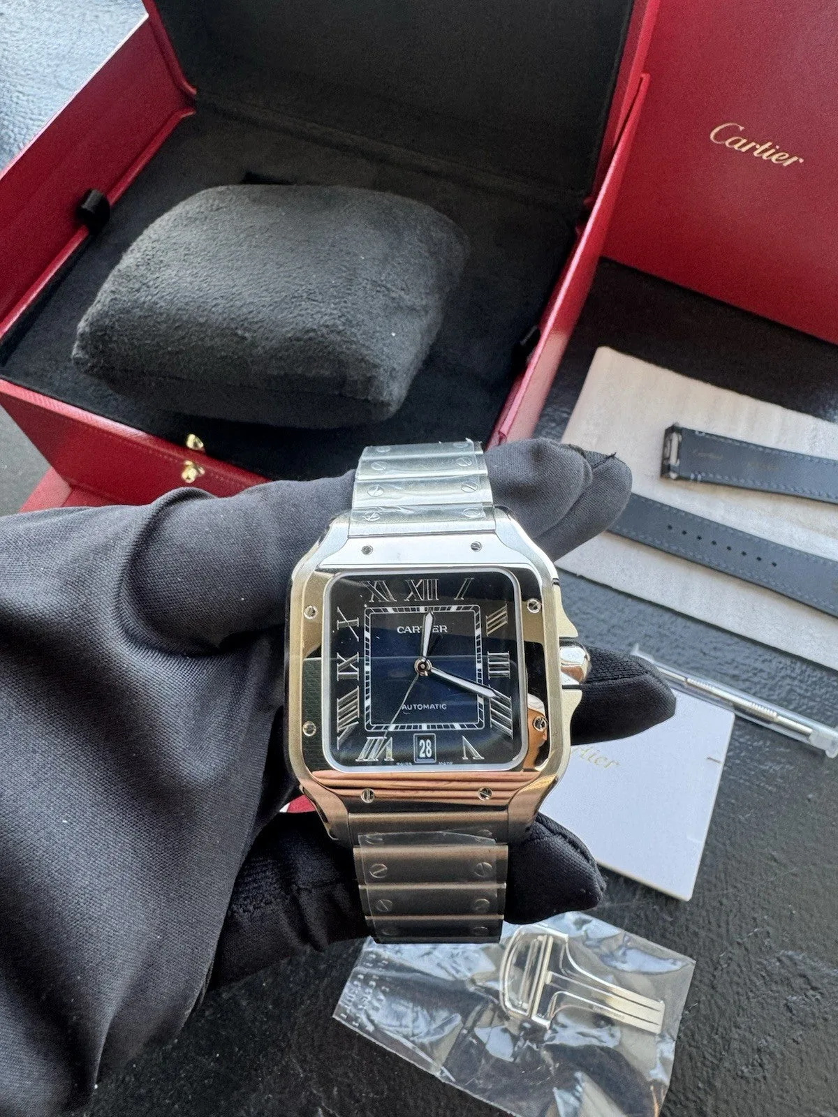 Cartier Santos Large Blue Dial WSSA0071 | New