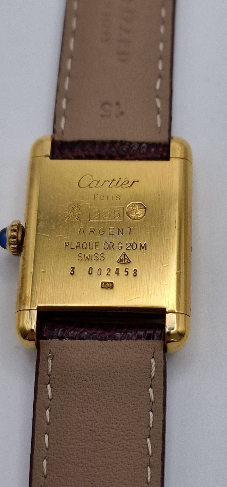 Must de Cartier Tank Red Dial Watch, Ladies – photo 11