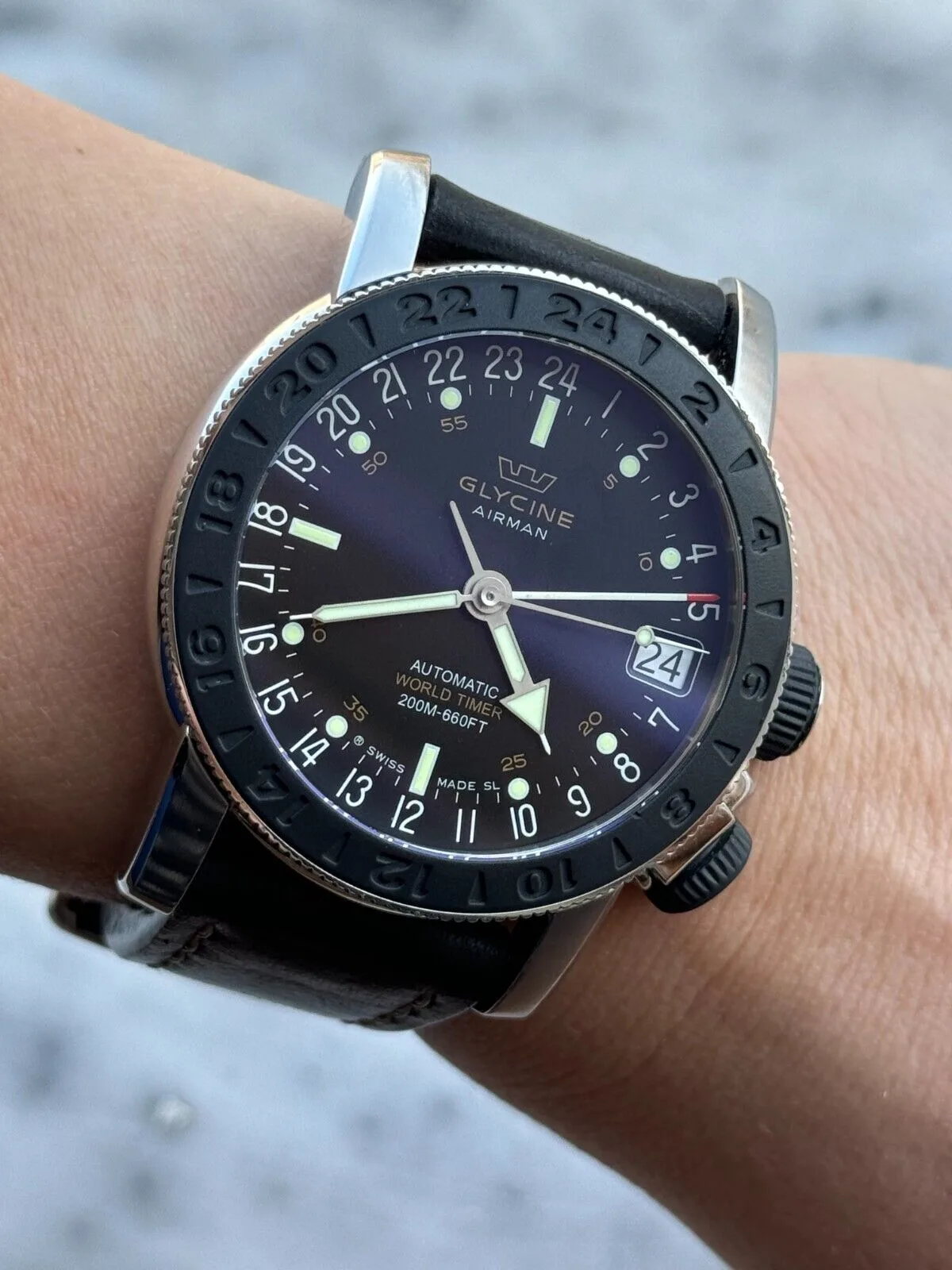 Glycine Airman World Timer Watch, 46mm – photo 7