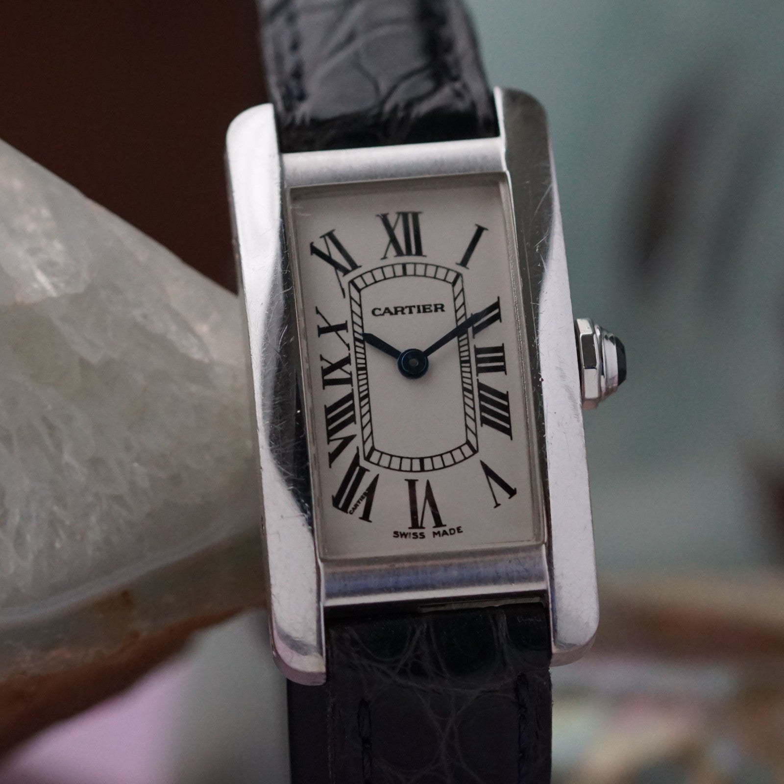 Cartier Tank Americaine 1713 18k White Gold Quartz – photo 11