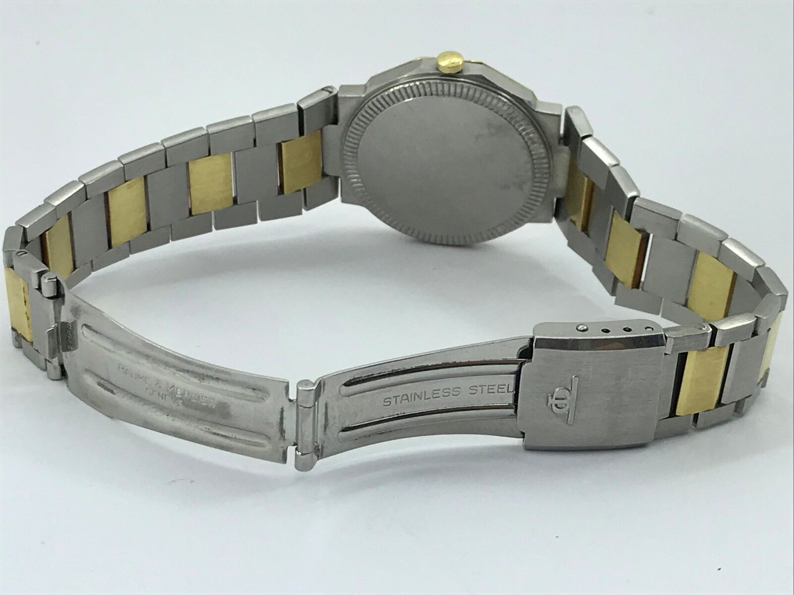 Baume & Mercier Riviera 18K Gold & Steel Watch - Image 8