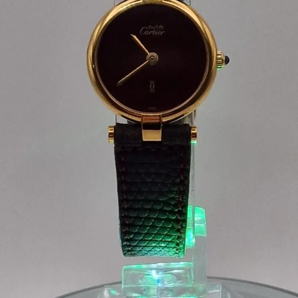 Must de Cartier Ladies Watch, Burgundy Dial