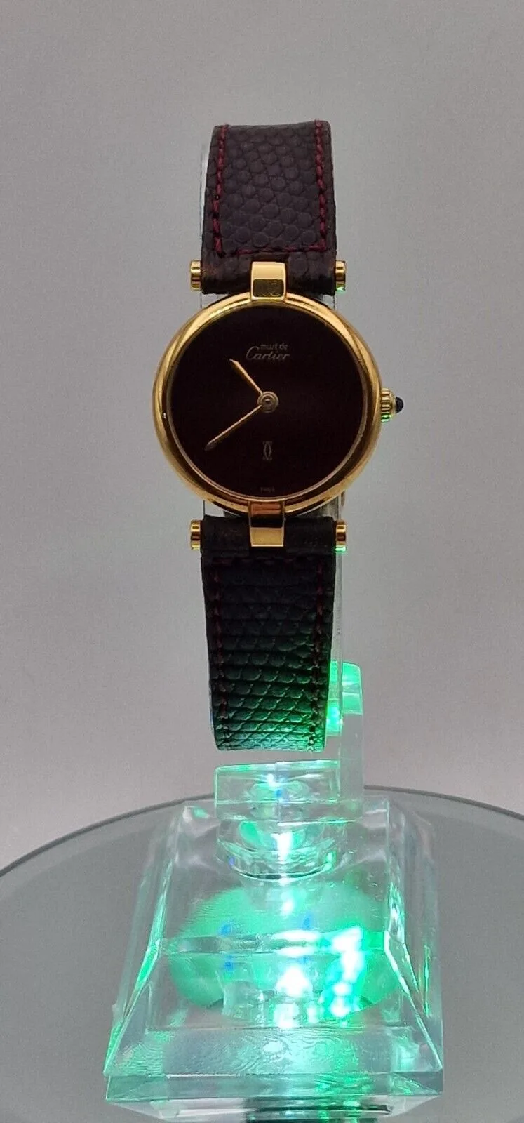 Must de Cartier Ladies Watch, Burgundy Dial