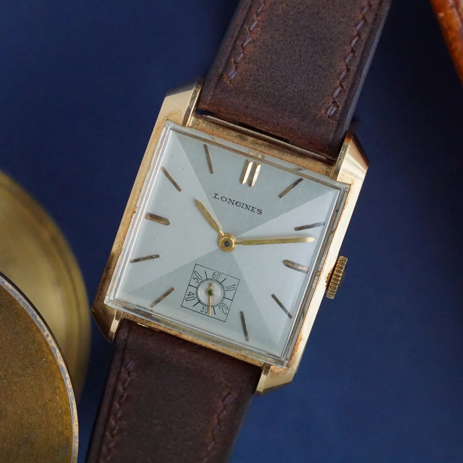 Longines 14k Yellow Gold Rectangular Dress Watch – photo 7