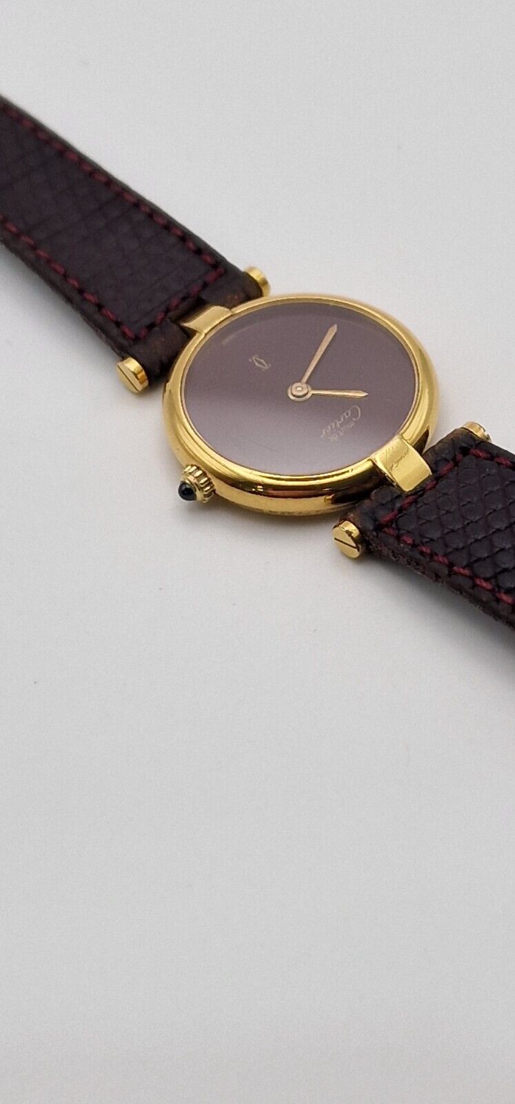 Must de Cartier Ladies Watch, Burgundy Dial – photo 7