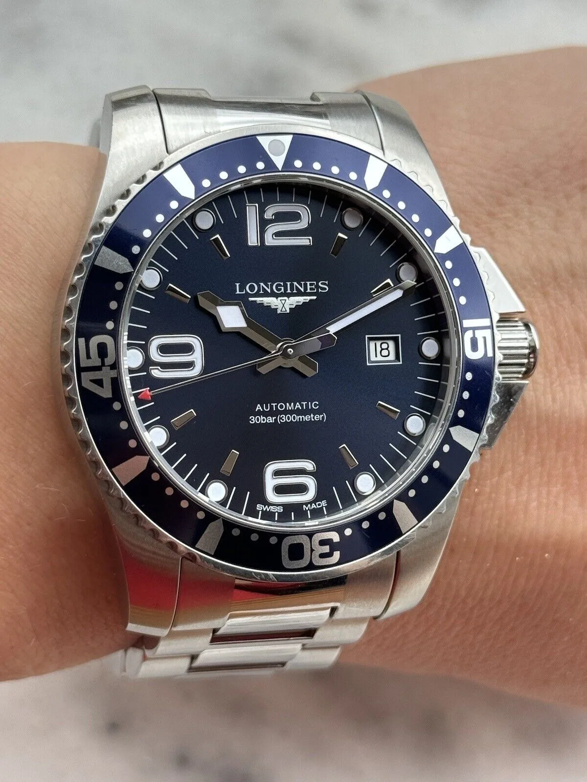 Longines HydroConquest Blue Dial Watch 44mm