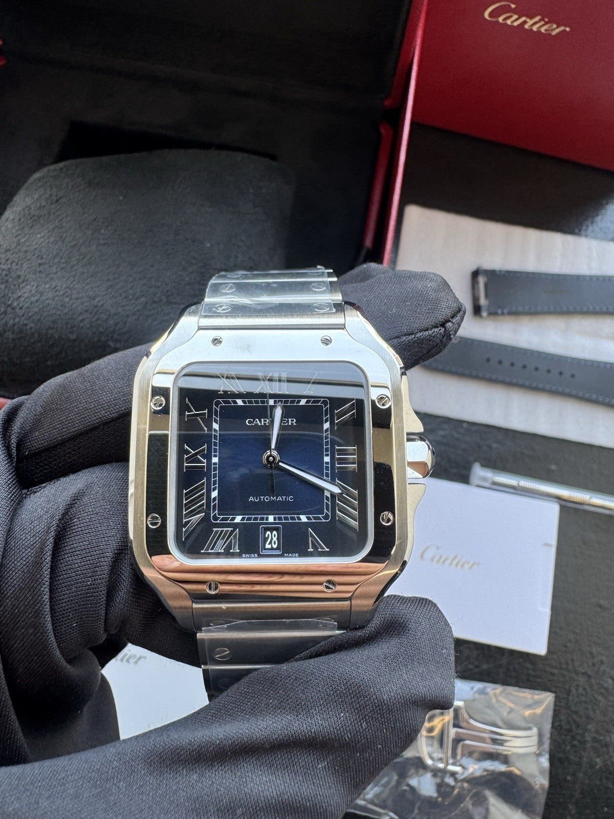 Cartier Santos Large Blue Dial WSSA0071 | New – photo 2