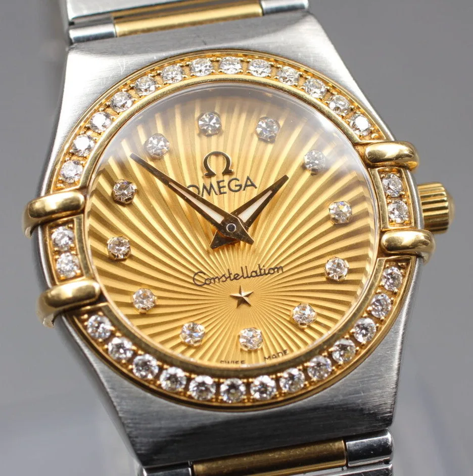 Omega Constellation 18K Gold Diamond Watch