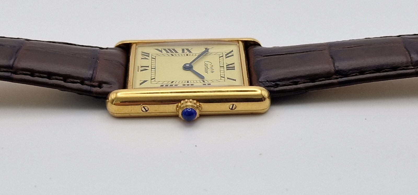 Must de Cartier Tank Watch, New Brown Strap – photo 9