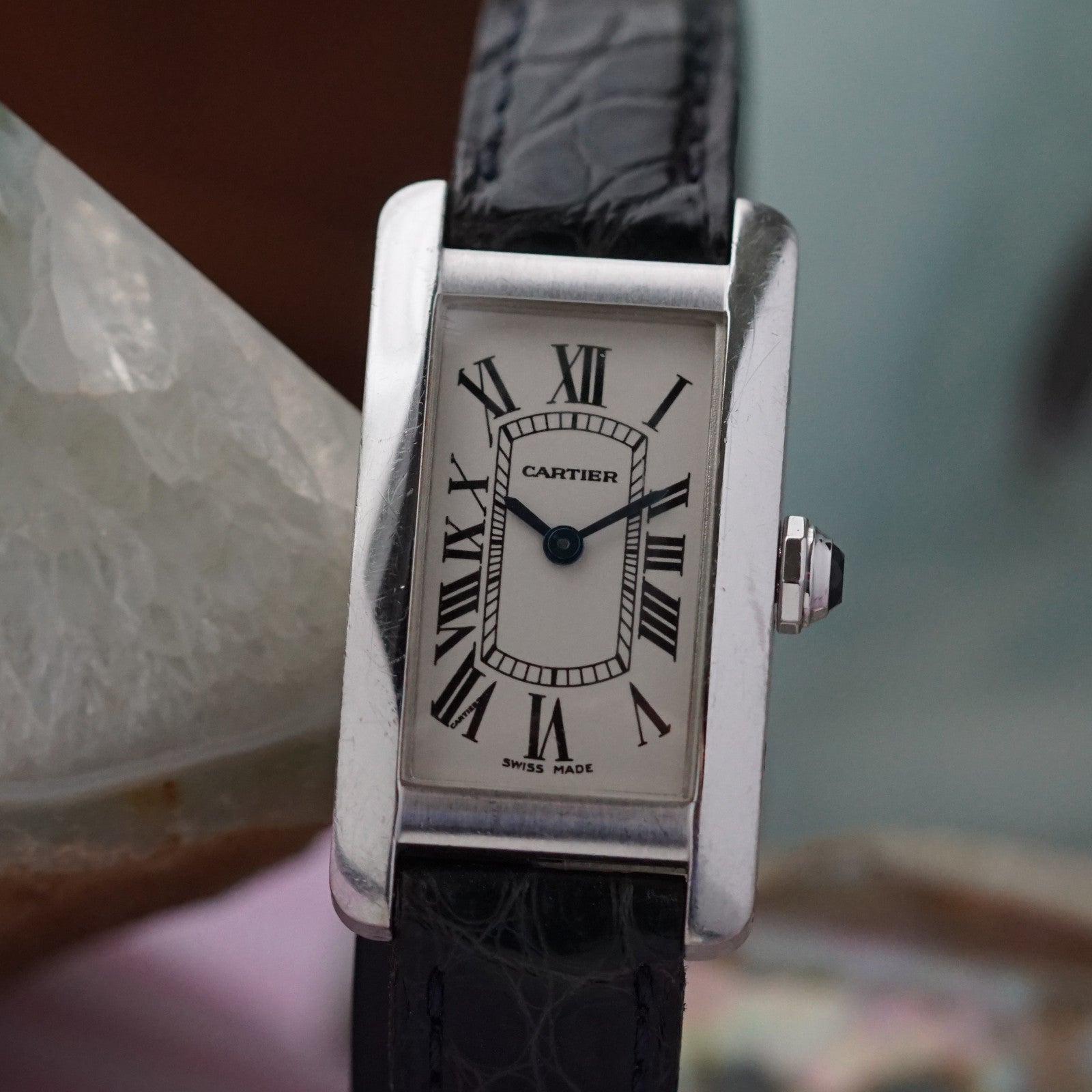 Cartier Tank Americaine 1713 18k White Gold Quartz – photo 10