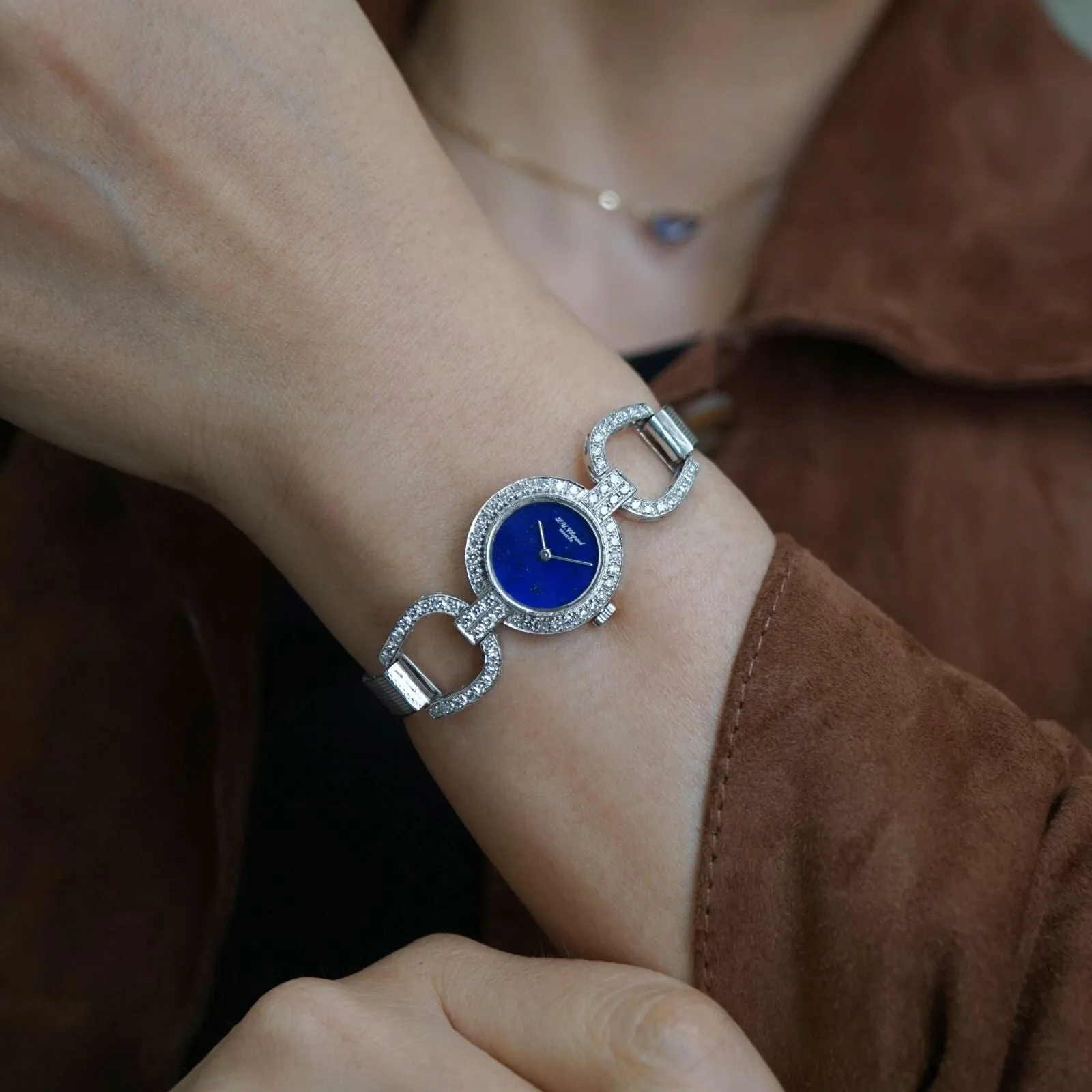 Chopard Diamond Lapis Horsebit Stirrup 18k White Gold – photo 2